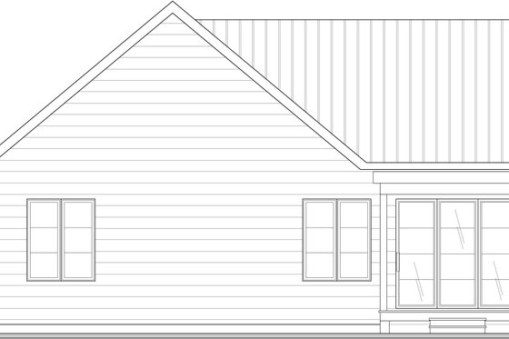 Exterior - Rear Elevation for Modern House Plan #23-2762 - 4 bed, 2 bath