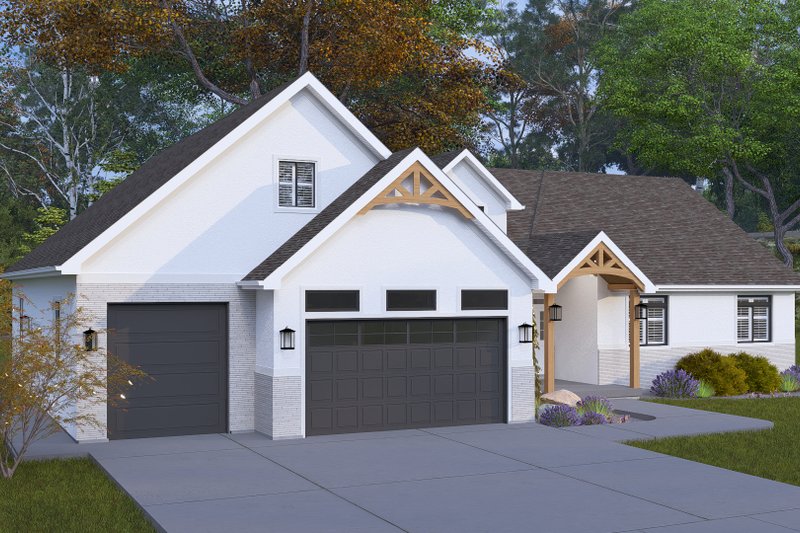 Dream House Plan - Exterior - Front Elevation 3 for Ranch House Plan #1060-287 - 3 bed, 2 bath