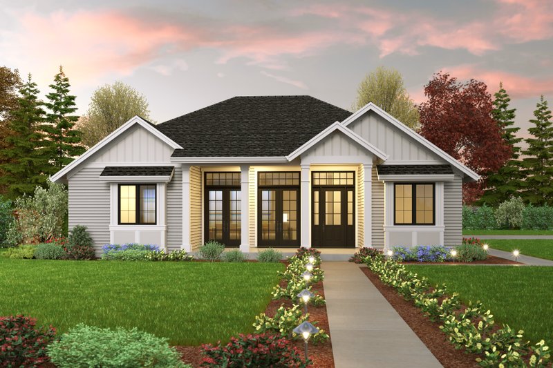 Home Plan - Farmhouse Exterior - Front Elevation Plan #48-1042