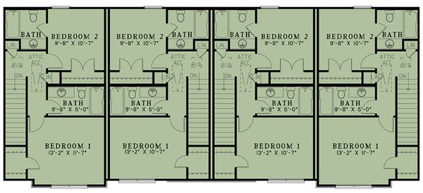 House Blueprint - Country Floor Plan - Upper Floor Plan #17-3421