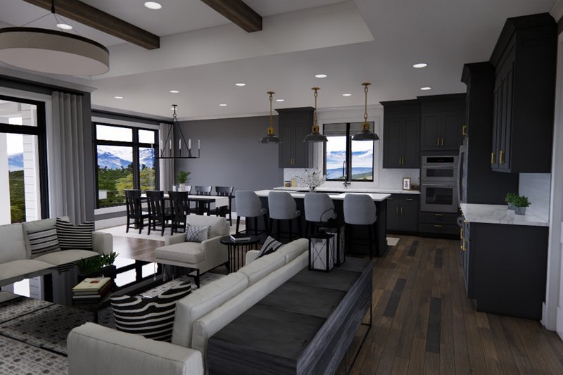 House Blueprint - Interior - Family Room 2 for Farmhouse House Plan #51-1225 - 2 bed, 2 bath