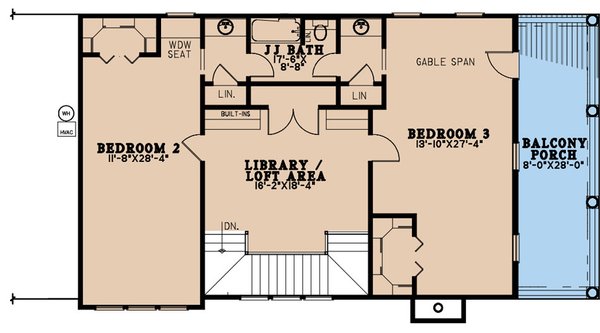 Dream House Plan - Colonial Floor Plan - Upper Floor Plan #923-236