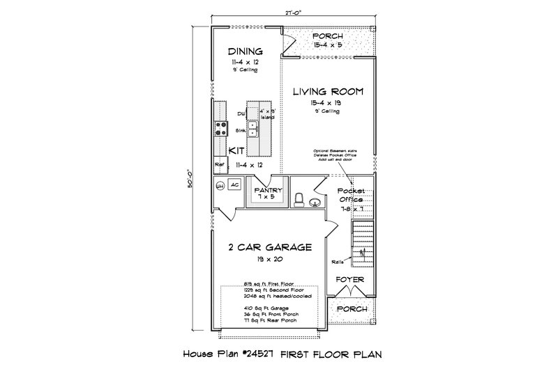 House Design - Floor Plan - Main Floor for Cottage House Plan #513-2320 - 4 bed, 3.5 bath
