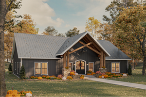 Dream House Plan - Barndominium Exterior - Front Elevation Plan #44-300