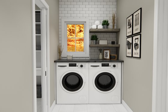 Interior - Laundry for Craftsman House Plan #51-1406 - 3 bed, 2.5 bath