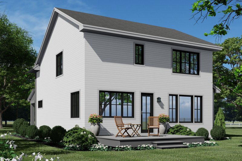 House Plan Design - Exterior - Rear Elevation 2 for Farmhouse House Plan #51-1191 - 4 bed, 2.5 bath