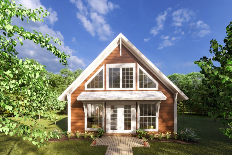 House Design - Cabin Exterior - Front Elevation Plan #513-2208
