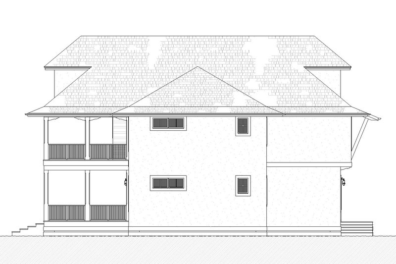 House Plan Design - Exterior - Other Elevation for Beach House Plan #901-167 - 7 bed, 6.5 bath