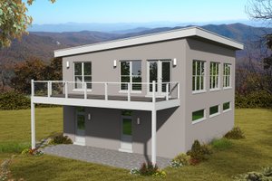 Contemporary Exterior - Front Elevation Plan #932-299