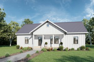 Cottage Exterior - Front Elevation Plan #44-247