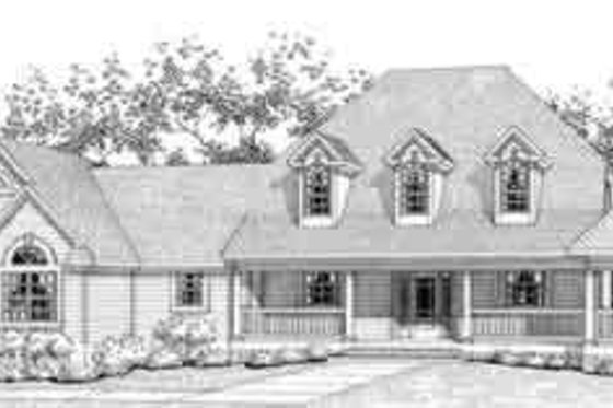 Exterior - Front Elevation for Traditional House Plan #120-126 - 3 bed, 2 bath