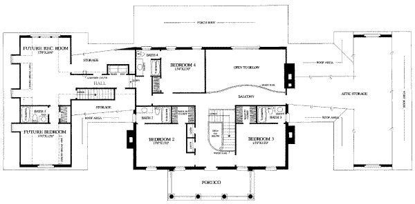 Dream House Plan - Classical Floor Plan - Upper Floor Plan #137-113