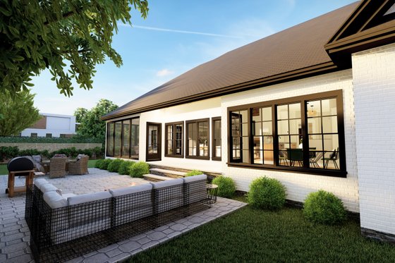 Exterior - Rear Elevation for Craftsman House Plan #1094-2 - 3 bed, 3.5 bath