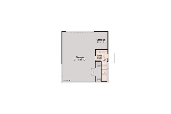 House Blueprint - Prairie Floor Plan - Lower Floor Plan #124-1418
