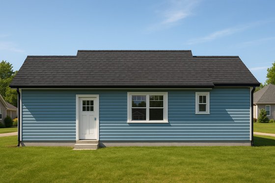 Exterior - Rear Elevation for Southern House Plan #112-281 - 1 bed, 1.5 bath