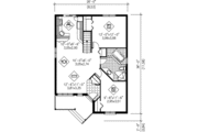 Traditional Style House Plan - 2 Beds 1 Baths 966 Sq/Ft Plan #25-1012 