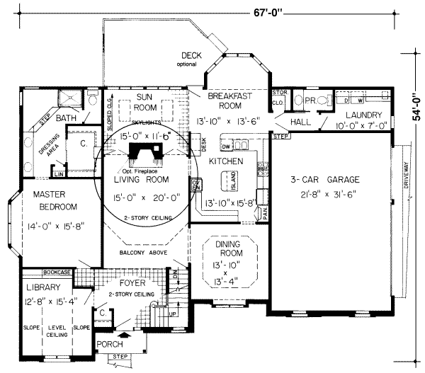 Traditional Floor Plan - Main Floor Plan #312-170