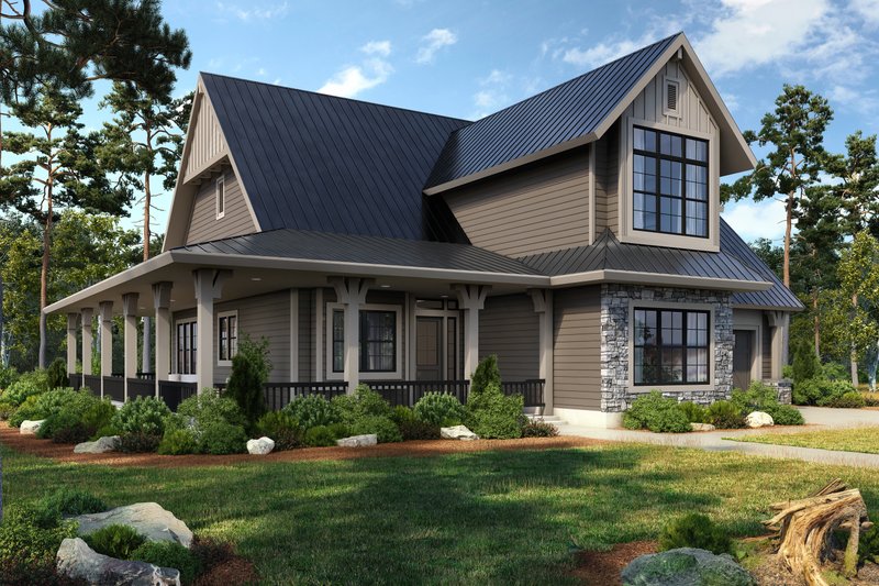 Dream House Plan - Barndominium Exterior - Front Elevation Plan #942-63