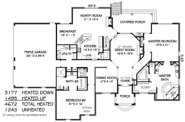 Traditional Floor Plan - Main Floor Plan #424-386