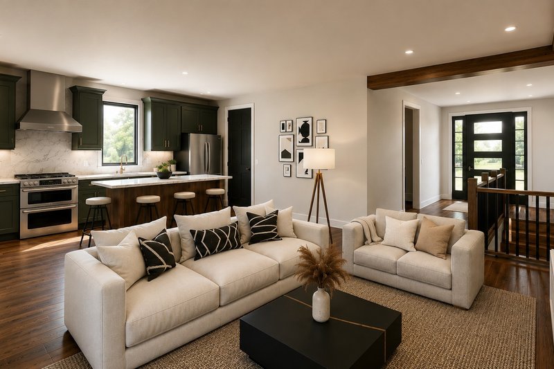 Architectural House Design - Interior - Family Room for Modern House Plan #1064-496 - 2 bed, 2 bath