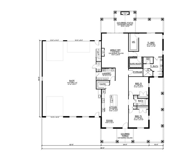 Country Floor Plan - Main Floor Plan #1064-238