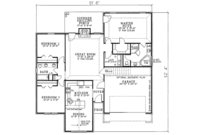 Traditional Style House Plan - 3 Beds 2 Baths 1680 Sq/Ft Plan #17-130 ...