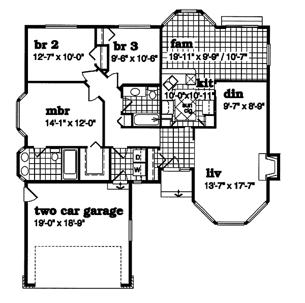 Traditional Floor Plan - Main Floor Plan #47-346