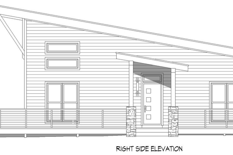 House Design - Exterior - Other Elevation 1 for Beach House Plan #932-1081 - 1 bed, 1 bath