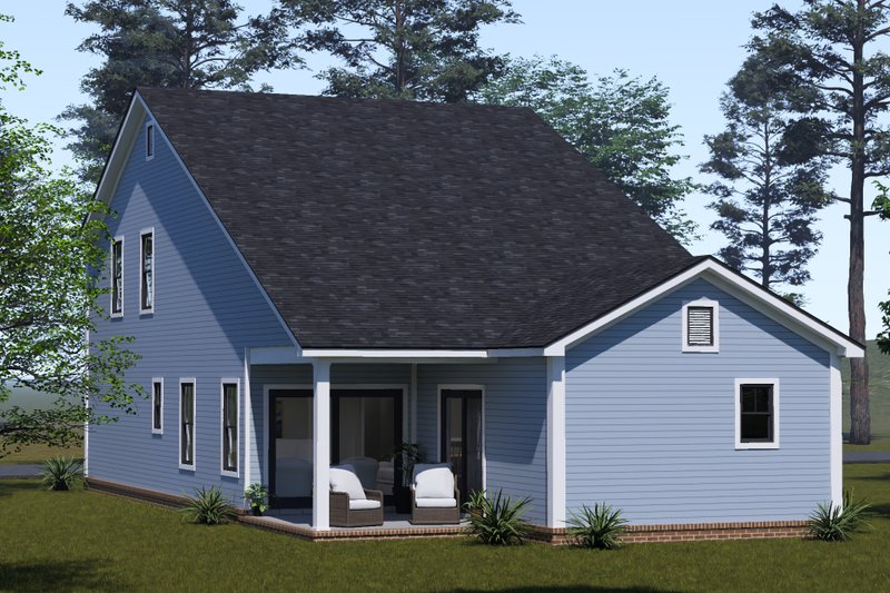 House Blueprint - Exterior - Rear Elevation for Cottage House Plan #513-2498 - 5 bed, 3 bath
