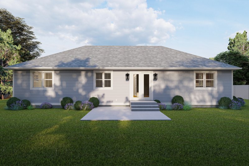 House Design - Exterior - Rear Elevation 1 for Traditional House Plan #1060-184 - 3 bed, 2 bath