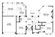 Mediterranean Style House Plan - 4 Beds 4 Baths 4557 Sq/Ft Plan #411-194 