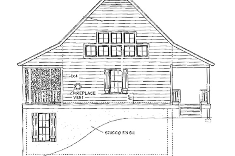 House Design - Exterior - Other Elevation for Farmhouse House Plan #406-178 - 2 bed, 1 bath