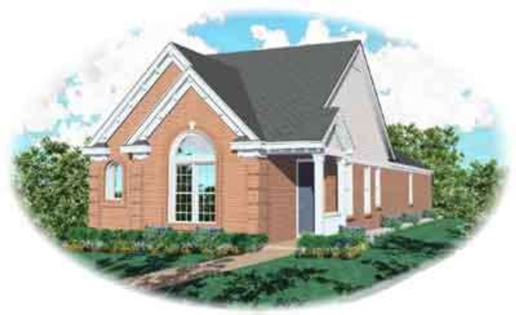 Exterior - Front Elevation 2 for Traditional House Plan #81-477 - 3 bed, 2 bath
