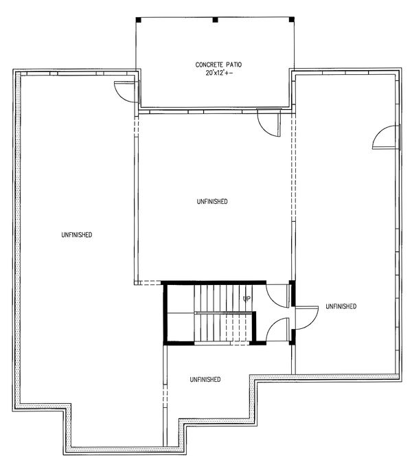 Architectural House Design - Ranch Floor Plan - Lower Floor Plan #437-82