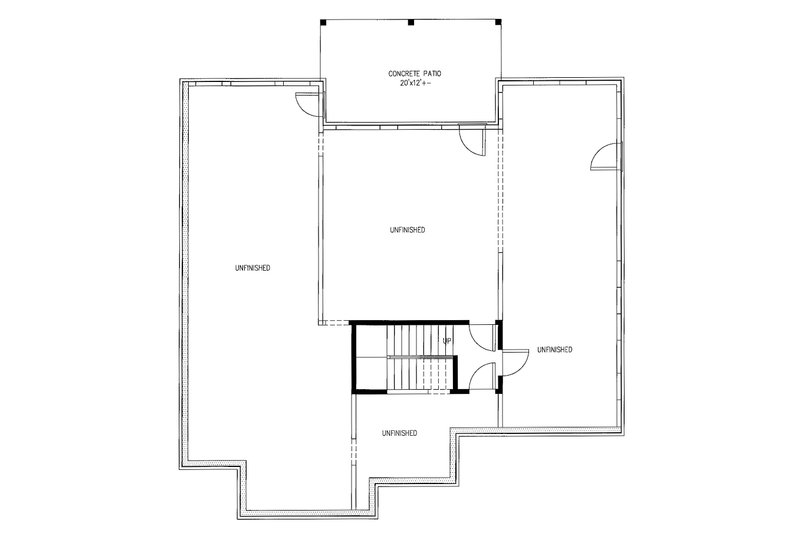 Home Plan - Floor Plan - Lower Floor for Ranch House Plan #437-82 - 3 bed, 2 bath