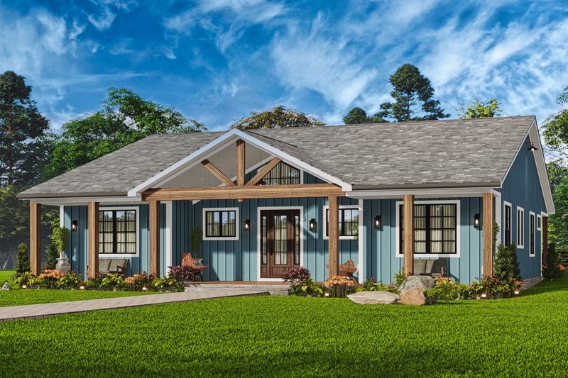 House Design - Exterior - Front Elevation 6 for Craftsman House Plan #54-591 - 3 bed, 2.5 bath