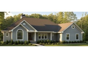 Ranch Exterior - Front Elevation Plan #3-162