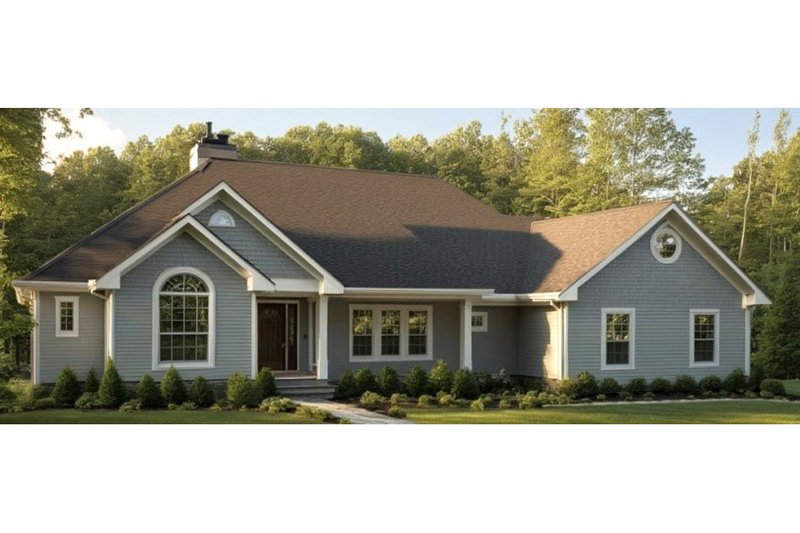 House Blueprint - Ranch Exterior - Front Elevation Plan #3-162