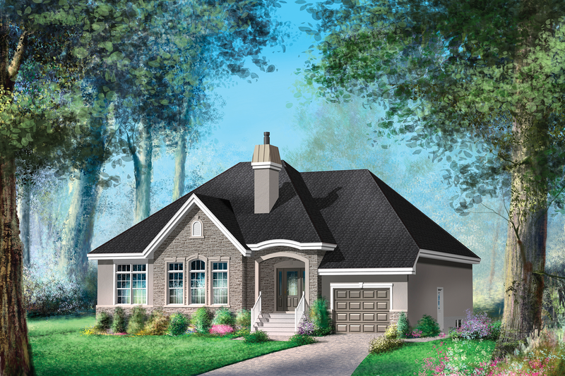 Dream House Plan - European Exterior - Front Elevation Plan #25-4617