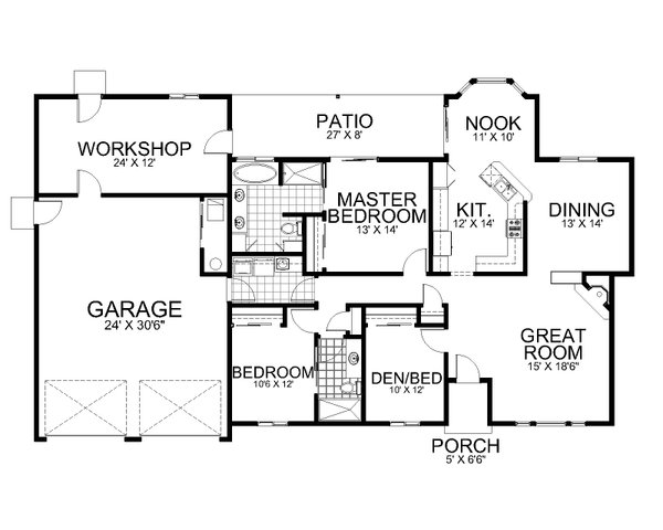 Dream House Plan - Traditional Floor Plan - Main Floor Plan #112-198