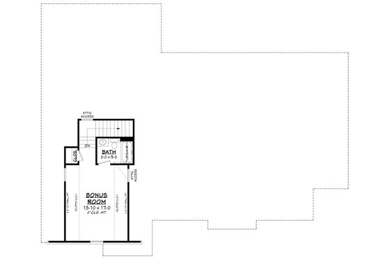 Floor Plan - Other Floor 1 for European House Plan #430-94 - 3 bed, 2 bath