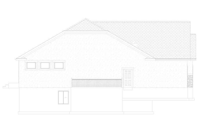 House Design - Exterior - Other Elevation 2 for Ranch House Plan #1060-101 - 3 bed, 2 bath