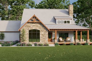 Country Exterior - Front Elevation Plan #923-299