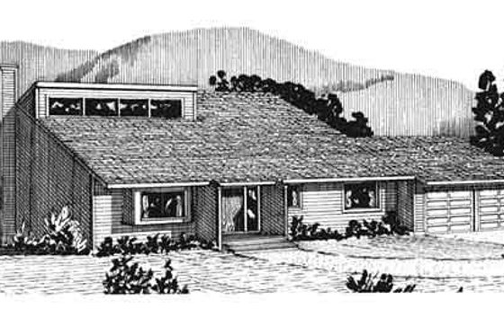 Exterior - Front Elevation House Plan #320-151 - 3 bed, 2 bath