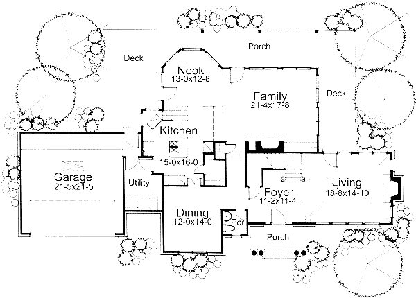 Traditional Floor Plan - Main Floor Plan #120-106
