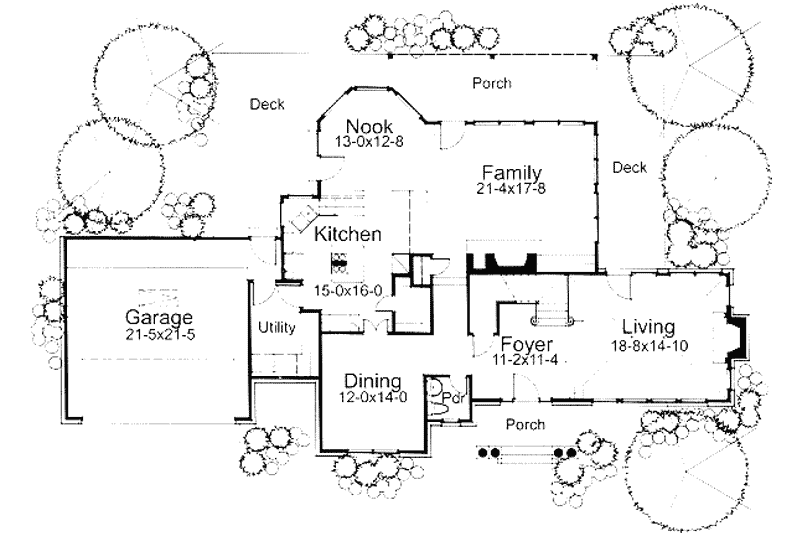 Architectural House Design - Floor Plan - Main Floor for Traditional House Plan #120-106 - 3 bed, 3 bath