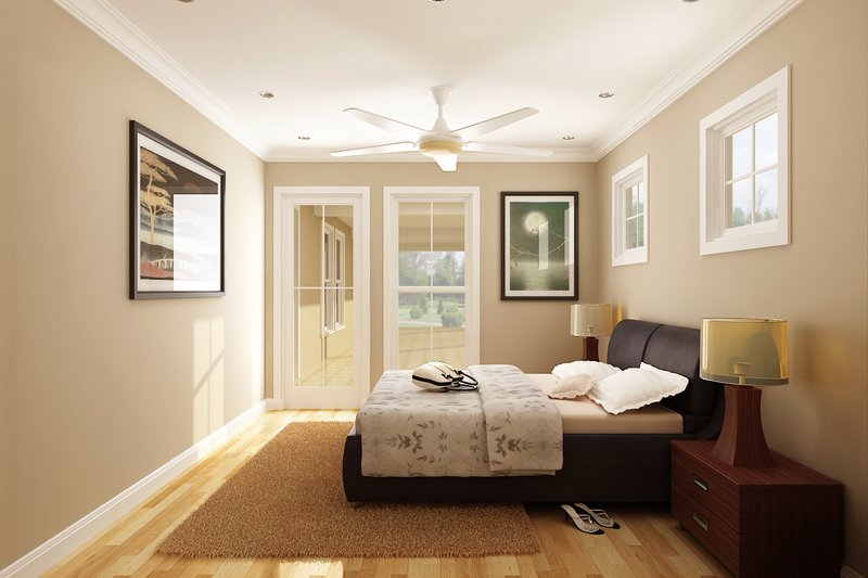 Architectural House Design - Interior - Bedroom 1 for Farmhouse House Plan #888-1 - 3 bed, 2.5 bath