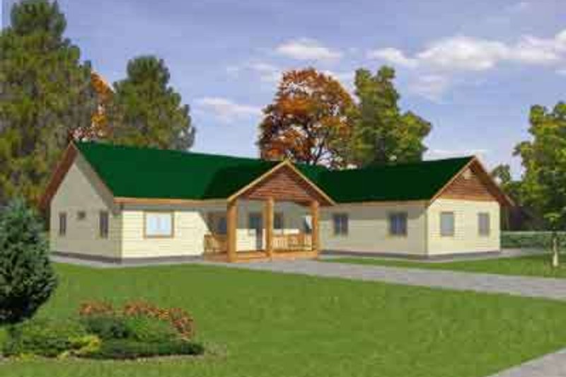 Architectural House Design - Traditional Exterior - Front Elevation Plan #117-299