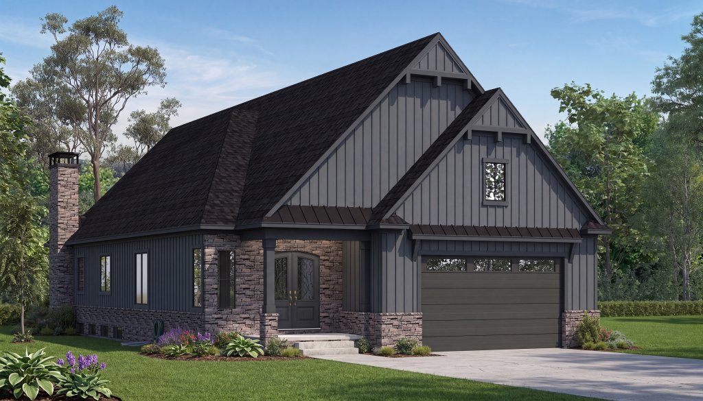 Exterior - Front Elevation 2 for Craftsman House Plan #1057-49 - 3 bed, 3 bath