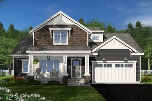 Bungalow Exterior - Front Elevation Plan #51-1361